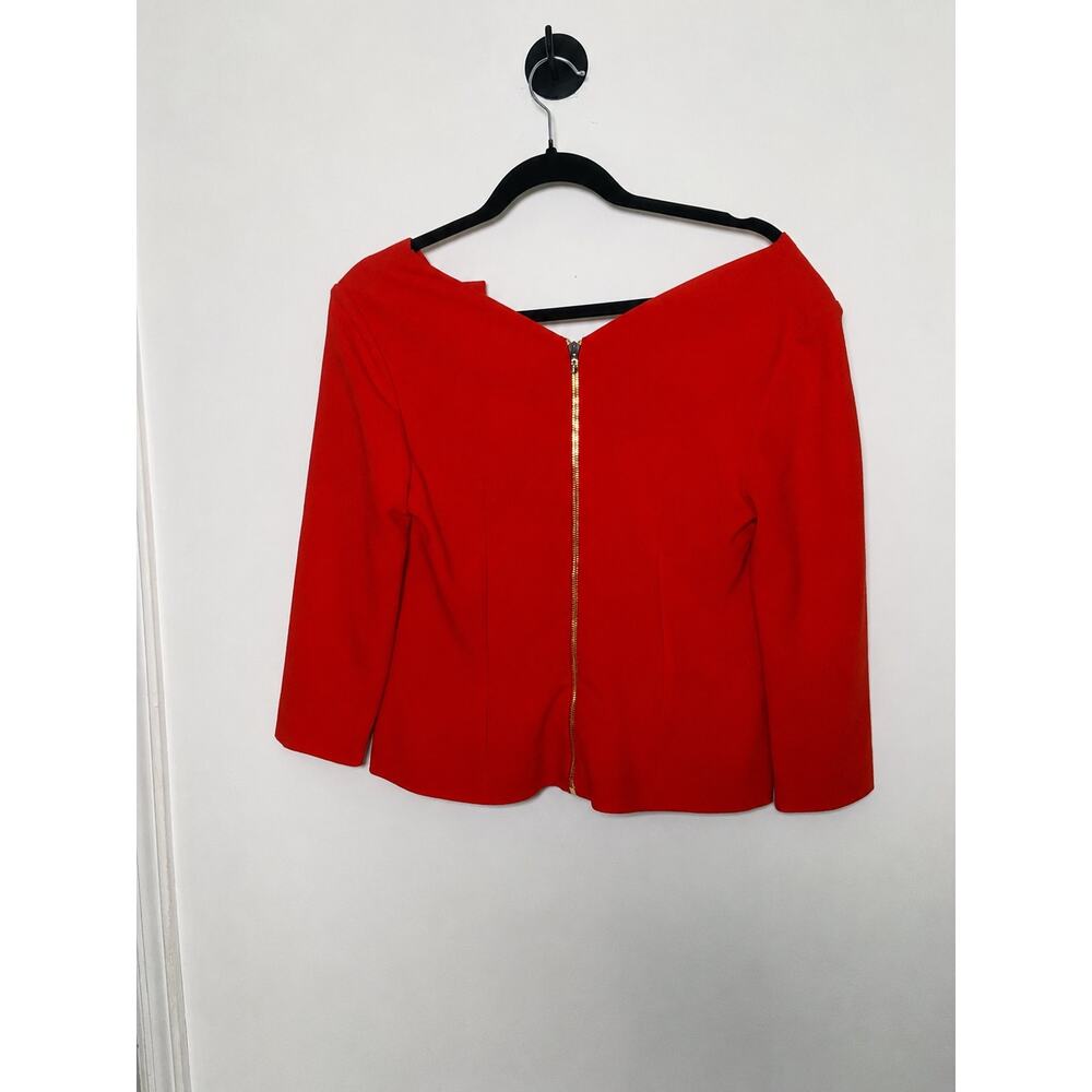ROLAND MOURET ARCHIVE Red Blouse - Size 8 US - Picture 2 of 5